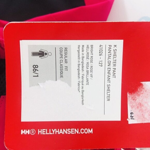 Helly Hansen Snow Pants Girls 86/1 Year 12 Months Pink Waterproof Boot Straps - Picture 10 of 10